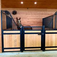 Stalles pour chevaux Granges Acier Hot Dip Standard Modulaire Horse Stable Building Portable Préfabriqué Préfabriqué Horse Stables
