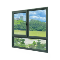 Puertas correderas industriales personalizadas con ventanas abatibles fijas SKZ y perfil de extrusión de aluminio