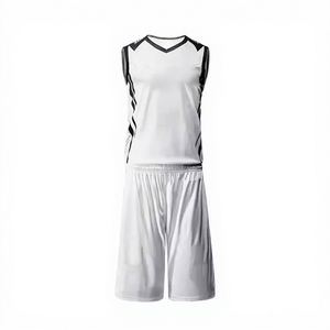 Uniformes de basket-ball à séchage rapide et évacuation de l'humidité par sublimation de vêtements de sport blancs - Product Image 1