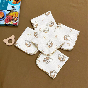 Gentle Newborn Essential <b>Baby</b> <b>Muslin</b> Towels Cotton Burp <b>Cloth</b> 20x20cm Square Ultra Soft Absorbent Free from Harmful Chemicals - Product Image 1