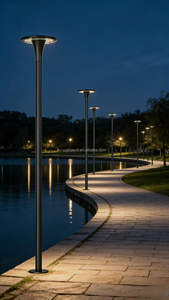 ไฟเสา LED สวนกลางแจ้ง 30W-90W พร้อมเซ็นเซอร์ตรวจจับแสงและตรวจจับความเคลื่อนไหว ระบบควบคุมอัจฉริยะ มาตรฐาน CE ROHS - Product Image 6