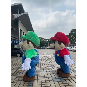 Instock Inflatable <strong>Super</strong> Red <strong>Mario</strong> Luigi Mascot Clothing Advertising Custom Cartoon <strong>Character</strong> Giant Walking Mascotte Costumes