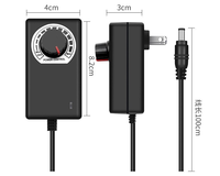 Adaptateur réglable 100V-240V AC vers DC 3V-12V 2A, chargeur d'alimentation électrique, souffleur d'air 5.5mm