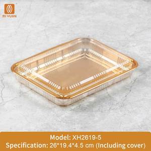 Boîte de réserve de sushi haut de gamme en or Offre Spéciale doré jetable boîte à rouleaux saumon boeuf et mouton boîte à emporter en plastique or riche - Product Image 6