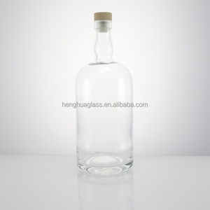 Fabricante Vazio 500ml 750ml 1000ml 1 Litro De Vidro <span class=keywords><strong>Gin</strong></span> Álcool Whisky Licor Rum Vodka Super Flint Garrafas com Cortiça - Product Image 6