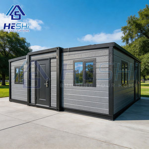 Maison conteneur préfabriquée extensible complète de 40 pieds ou 20 pieds, 1, 2, 3, 4 ou 5 chambres, avec salle de bain pliable, maison mobile, unité d'habitation autonome - Product Image 1