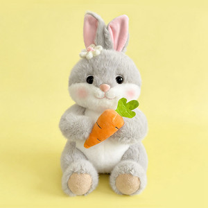 Nouveauté 2026 : Adorable Lapin avec <span class=keywords><strong>Carotte</strong></span>, Peluche Lapin Blanc à Câliner, Jouet en Peluche, Coussin, Cadeau d'Anniversaire pour Filles - Product Image 4