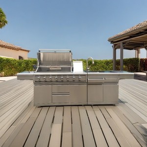 Estación de <span class=keywords><strong>Barbacoa</strong></span> Modular de Acero Inoxidable con Cajones, Parrilla a Gas, Cocina Exterior, Mueble para BBQ - Product Image 1