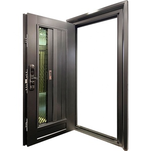 Puerta <span class=keywords><strong>Principal</strong></span> <span class=keywords><strong>de</strong></span> Acero Inoxidable <span class=keywords><strong>de</strong></span> Seguridad Antirrobo para Villa Residencial, <span class=keywords><strong>Diseño</strong></span> Personalizado para Casa - Product Image 2