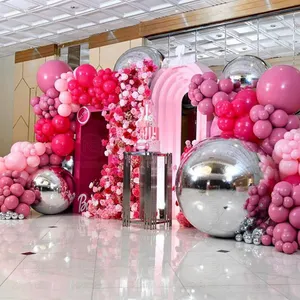 Large Mirror Ball Inflatable Shiny Sphere Decoration Custom Party Backdrops Other Christmas Decor Ornament Balls For New Year