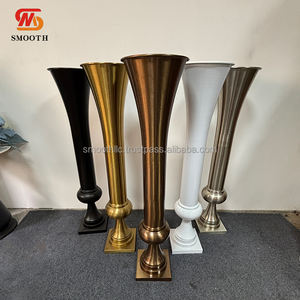 Vase à fleurs en métal pour centre de table de mariage, décoration moderne de la maison, décoration d'événement de luxe - Product Image 4
