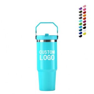 Custom 30oz Tumbler Double Wall Stainless Steel Vacuum <b>Insulated</b> Coffee <b>Mug</b> Travel Car Cup With Handle Lid - Product Image 4