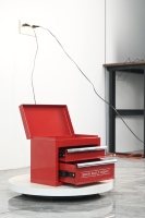Boîte à outils de bureau personnalisable en fer à 2 tiroirs, robuste, IP54, revêtement poudré, garantie 3 ans, rangement portable, support OEM/ODM