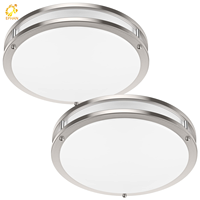 Décoration de plafond, panneaux lumineux de luxe, éclairage de plafond LED à double anneau, éclairage intérieur pour la maison, plaque lumineuse LED, luminaires encastrés