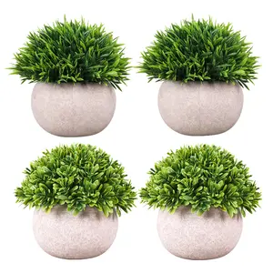 Four Leaf Artificial Potted Plants Table Decoration Artificial Plants And Flowers