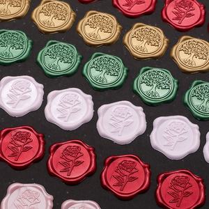 Autocollants de sceau de cire adhésifs 10 pièces <span class=keywords><strong>Merci</strong></span> Sapin de Noël AMOUR Roses Sceau de cire de mariage - Product Image 5