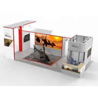 Stand d'exposition modulaire en aluminium pour salon professionnel, stand d'exposition pour voiture avec plateformes