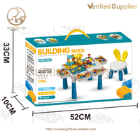 Nouveau design 108 pièces enfants construction jouet blocs de construction Table ensemble enfants Puzzle jouets éducatifs enfant en bas âge jouet blocs de construction