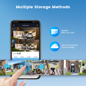 กล้องโดม Wi-Fi 4G มองเห็นในเวลากลางคืนแบบ Full HD สี4MP พร้อมเลนส์สามตัวจัดเก็บเมฆเสียงและไฟเตือน - Product Image 5