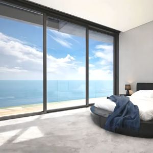 Grande porte coulissante en verre automatique d'impact d'ouragan pour l'entrée extérieure de bâtiment <span class=keywords><strong>commercial</strong></span> de supermarchés - Product Image 3