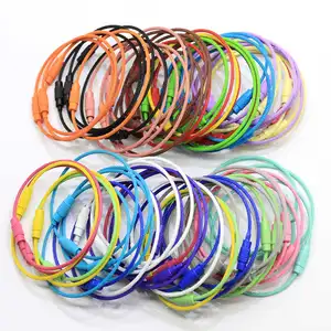 100Pcs Stainless Steel Wire Keychain Cable Rope Key Holder Keyring Key Chain Rings Women Men Jewelry