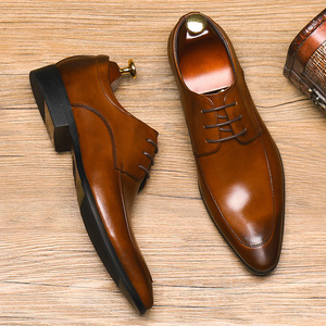 Chaussures habillées pour hommes, prix de gros personnalisé, chaussures de mariage élégantes et luxueuses, style italien, Oxford, augmentant la taille - Product Image 1