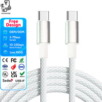 Câble STONGWIRE OEM 60W 3A USB-C Type-C à charge rapide, blindage tressé, conducteur en cuivre pur, nylon, 1m pour iPhone 15/16 Pro