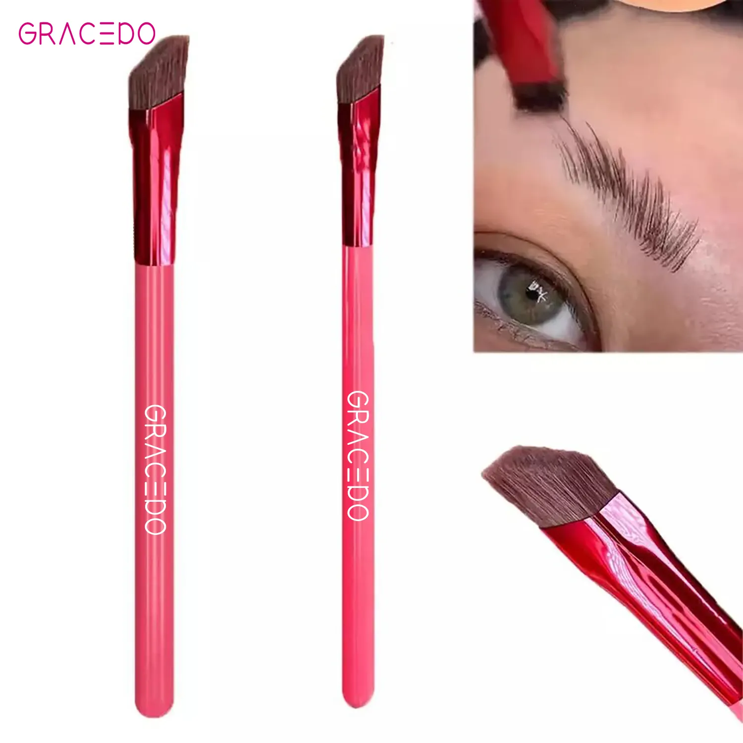 GRACEDO Professional Factory Custom logo Single Makeup Brush New Square Brow Brushes Multi-function Eyebrow Brush