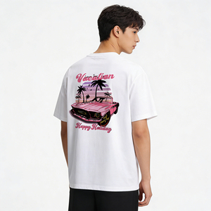 <strong>Wholesale</strong> Custom <strong>T</strong>-<strong>Shirt</strong> Vacation Graphic Tee Custom Drip Effect Graffiti <strong>T</strong> <strong>Shirt</strong> Top Premium Eco-Friendly Apparel for B2B Bulk - Product Image 2