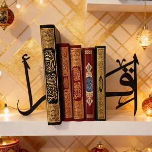 Sujetalibros Metálicos Islámicos con Inscripción de Sabiduría, Organizador de Libros para Escritorio de Ramadán, Decoración del Hogar y Regalo - Product Image 2