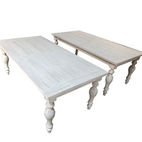Meubles de maison de luxe de style américain de haute qualité, table de salle à manger en bois recyclé massif 8 places