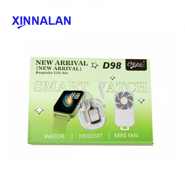 Wholesale Ultra3 Sports Men Watches TWS Earbuds 7-in-1 Fitness Tracker Gift Set D98 Smart Watch Fan