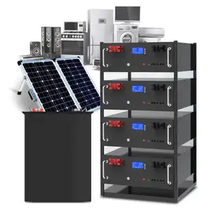 Fuente de alimentación de fábrica, sistema de energía solar para el hogar, almacenamiento de energía, 51,2 V, 5kw, 10kw, 15kw, batería de iones de litio