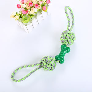 Grande cane giocattolo palla corda con TPR osso giocattolo interattivo corda giocattolo dell'animale domestico - Product Image 4