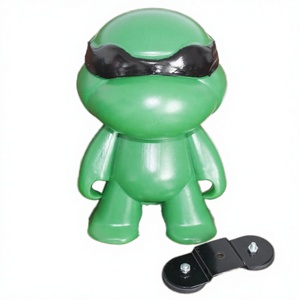 Mascota de Tortuga Ninja con los Ojos Vendados, Verde, de 14 Pulgadas, para Camiones, Remolques y SUV, con Nuevo Imán en la Parte Posterior para Publicidad, JSHINE, Plástico - Product Image 1