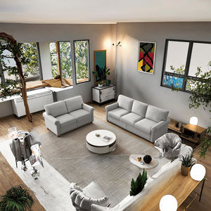 Ensemble de canapés modulaires personnalisés en cuir PU avec housse amovible pour salon, parc, école et atelier - Product Image 3