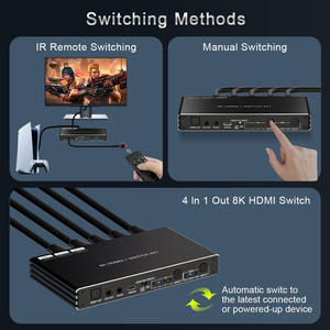 8K HDMI 2.1 Commutateur 4x1 SPDIF 4 en 1 OUT Commutateur HDMI Extracteur Audio ARC/CECE DID SETTING <span class=keywords><strong>Dolby</strong></span> Audio - Product Image 3
