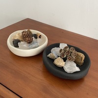 Plateau en céramique sans flamme pour pierres aromatiques, base de diffuseur d'huiles essentielles et décoration intérieure
