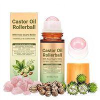 Minyak Pelembap 100% Cold Pressed dengan Roller Ball Rose Quartz untuk Wajah dan Tubuh, Rambut, Alis, Melembapkan Kulit