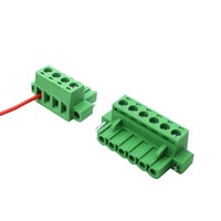 Bloque de Terminales AOSI de 5.08mm de Paso, de Aleación de Cobre, para Montaje en Panel de Pared, 5.00/5.08mm Hembra/Macho, 2P-24, PA66, 300V, 15A, ROHS/CE