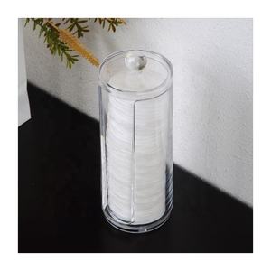 Acrylique Cosmétique <span class=keywords><strong>Coton</strong></span> Tampons Organisateur Conteneur Rectangle En Plastique <span class=keywords><strong>Démaquillant</strong></span> et Rond <span class=keywords><strong>Coton</strong></span> Titulaire - Product Image 1