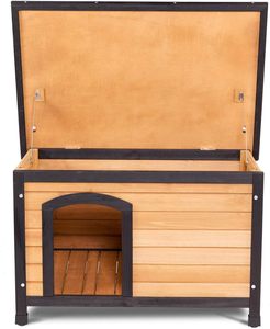 Casa de Madera Resistente a la Intemperie para Exteriores, con Arenero para Mascotas, Apartamento de Lujo Más Vendido - Product Image 4