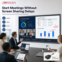 Интерактивная панель ITA 75 дюймов LCD с ИК-дисплеем, бесплатные образовательные инструменты, камера 13/48 МП с функциями ИИ, дисплей 4K