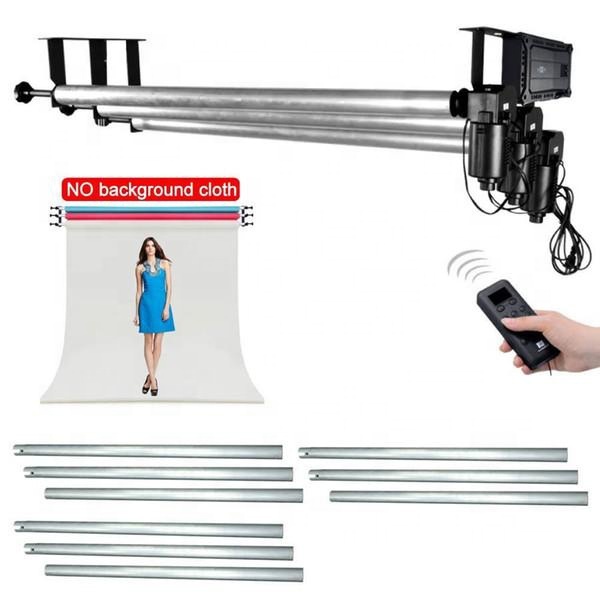 3 Roller Motorized Electric Backdrop Support System Automatic Wall Ceiling Mount Background Lifter with Wireless Remote