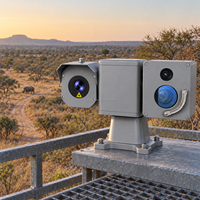 Caméra de sécurité thermique PTZ longue portée pour parcs nationaux, CMOS, étanche IP67, pour la surveillance des réserves de faune