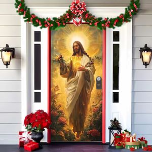 Nouvelle Décoration de Porte en Tapisserie, Rideau de Porte de Noël, Drapeau de Fond, Toile de Fond Le Cauchemar Avant Noël, Tissu à Suspendre à la Porte - Product Image 1