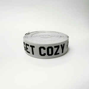 ผ้าแจ็คการ์ดหลากสีสำหรับชุดชั้นในผ้าแถบยางยืดโพลีเอสเตอร์เนื้อนุ่มโลโก้ตามสั่ง - Product Image 3