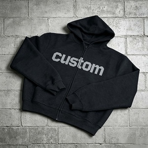 Sweat-shirt à capuche zippé pour homme, imprimé sur mesure, 100% coton molletonné, coupe classique, vêtements décontractés d'automne - Product Image 5