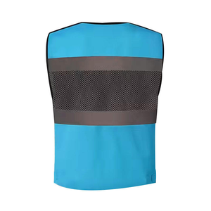 <b>Hi</b> <b>Vis</b> <b>Blue</b> ANSI Class 1 Reflective Safety <b>Vest</b> Quick Dry Feature Multi-Pockets Customized Logo Workwear Bulk Item YS Brand - Product Image 5