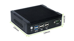 英特尔J3710四核无风扇工业迷你电脑、4K HDMI DP输出、带迷你PCIe插槽的纳米准系统 - Product Image 3